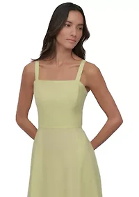 Women's Asymmetrical Linen Tank Dress