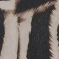 Women's Short Puff Sleeve Zebra Blouse