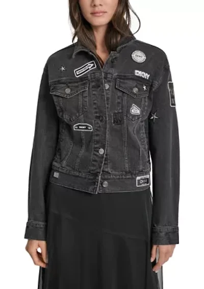 Women's Patch Pin Denim Jacket