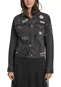Women's Patch Pin Denim Jacket