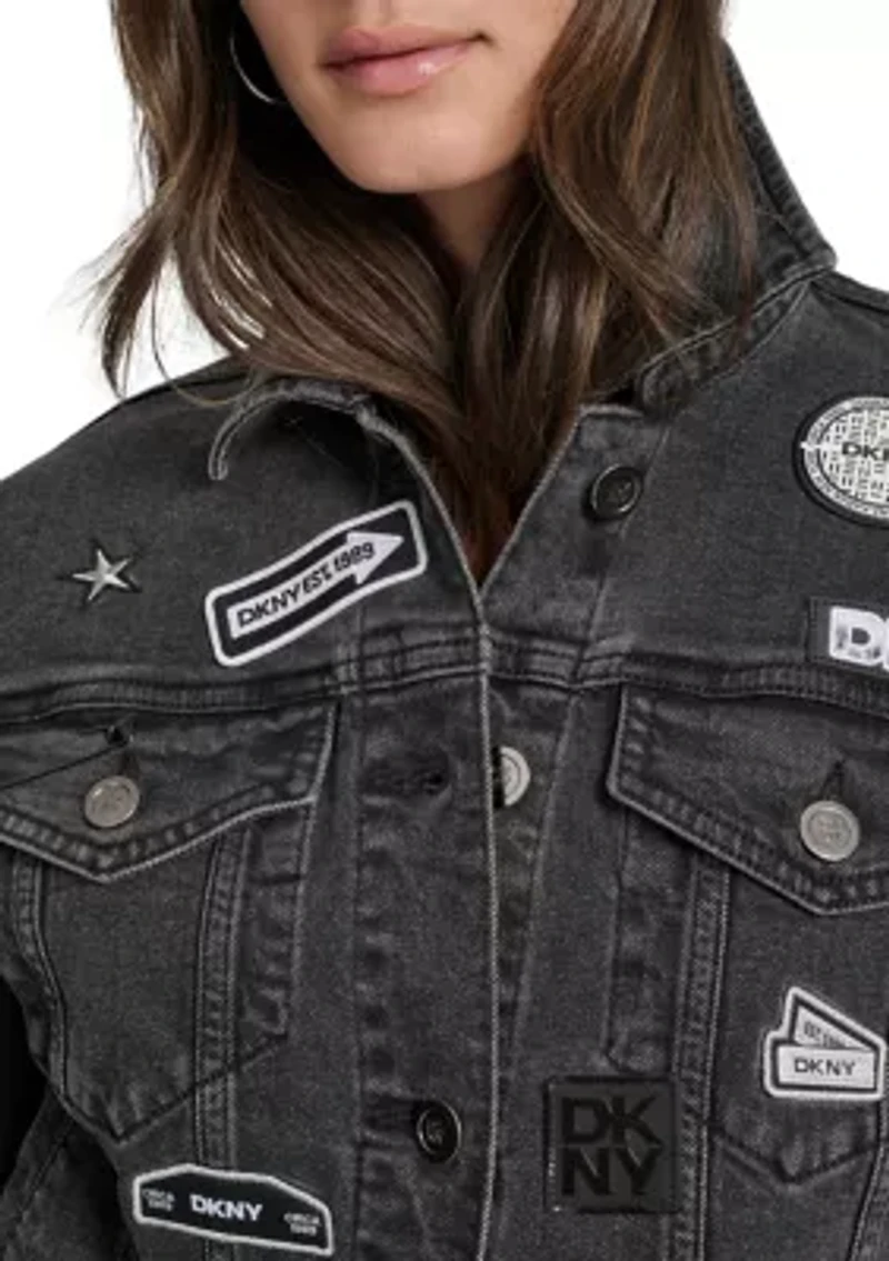 Women's Patch Pin Denim Jacket