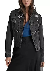 Women's Patch Pin Denim Jacket