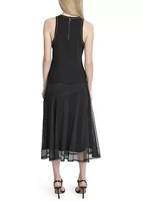 Women's Stud Trim Halter Tank Top