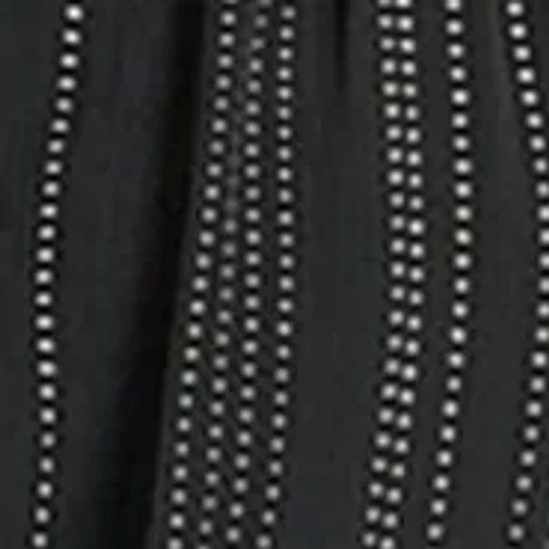 Women's Silver Studded Chiffon Peplum Top