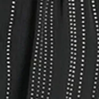 Women's Silver Studded Chiffon Peplum Top