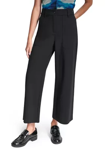 Women's Wide Leg Patch Pocket Pants
