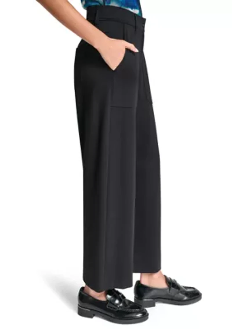 Women's Wide Leg Patch Pocket Pants