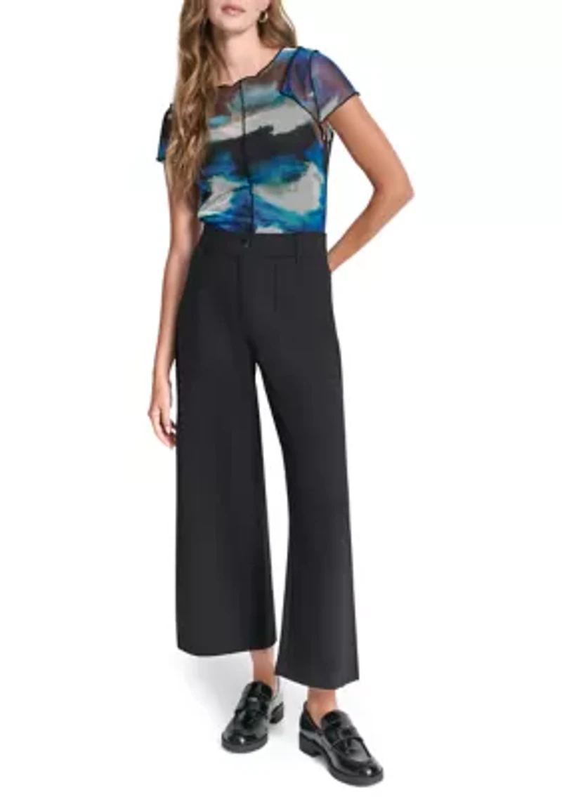 Women's Wide Leg Patch Pocket Pants