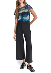 Women's Wide Leg Patch Pocket Pants