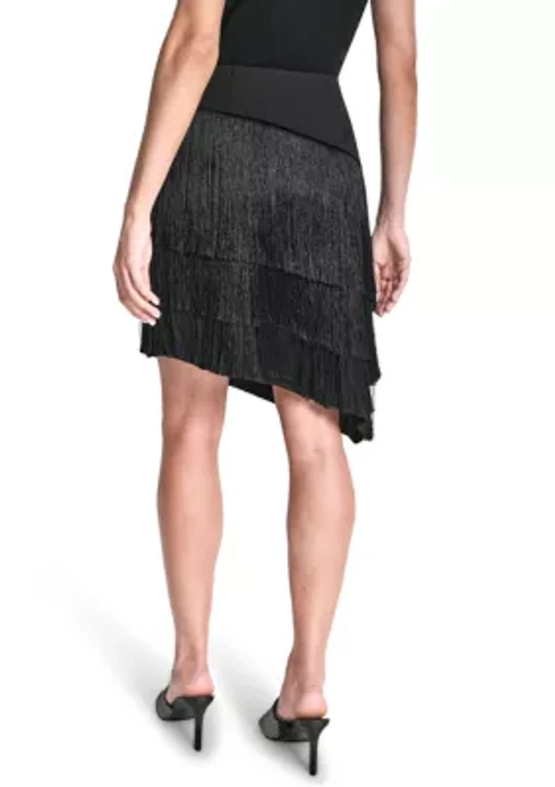Women's Asymmetrical Fringe Skirt
