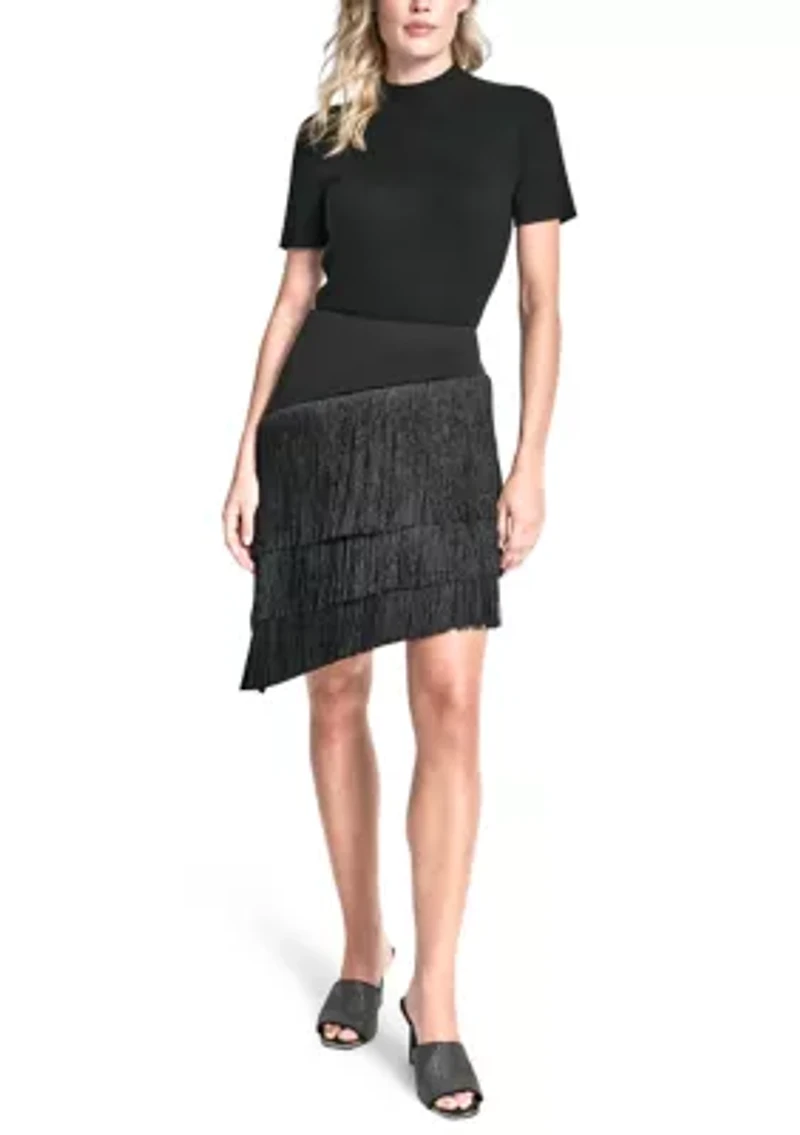 Women's Asymmetrical Fringe Skirt