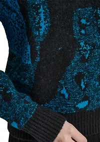 Women's Printed Crew Neck Sweater