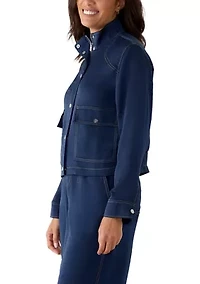 Women's Two Pocket Funnel Neck Jacket