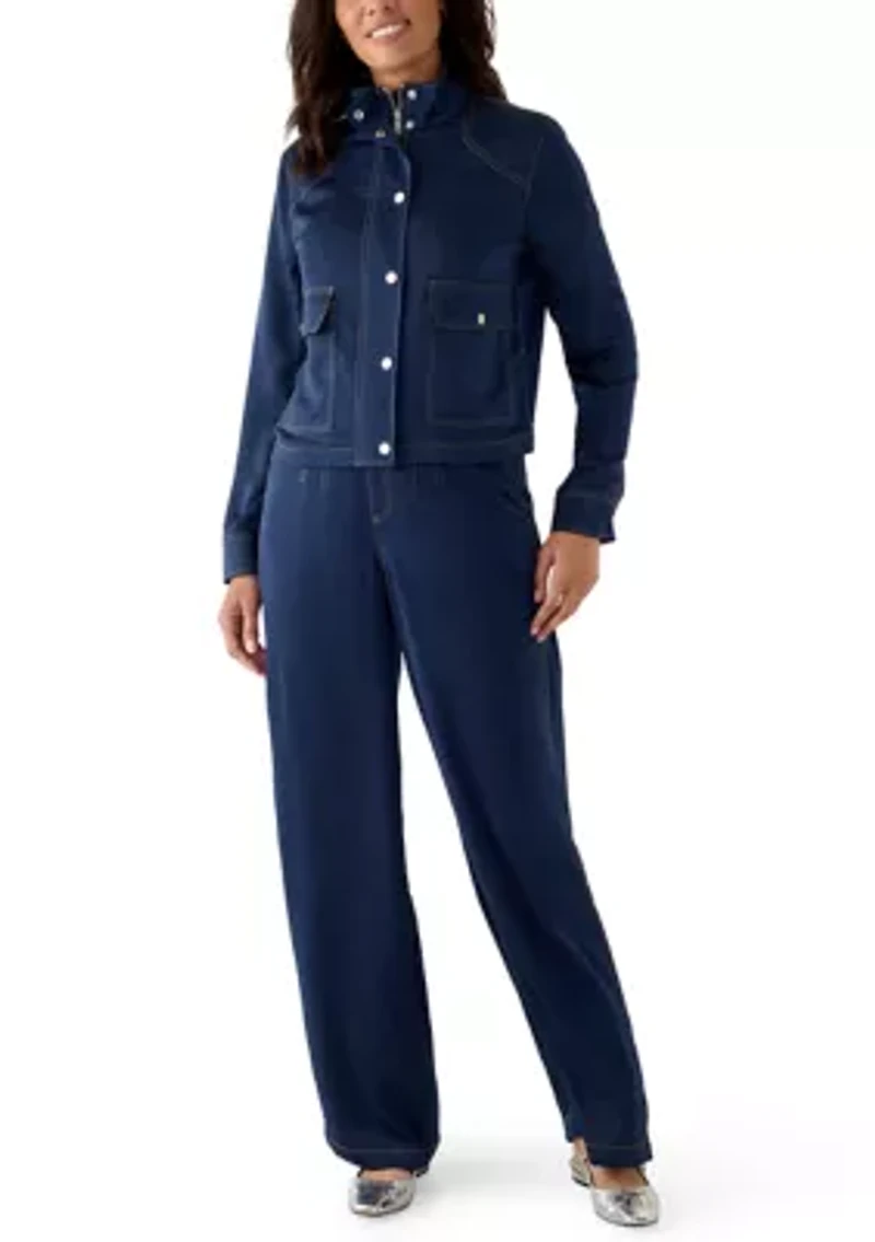 Women's Two Pocket Funnel Neck Jacket