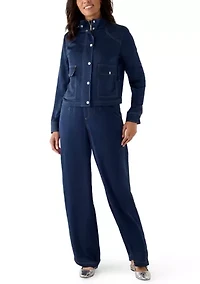 Women's Two Pocket Funnel Neck Jacket