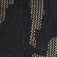 Women's Long Sleeve Crew Neck Pointelle Layered Sweater