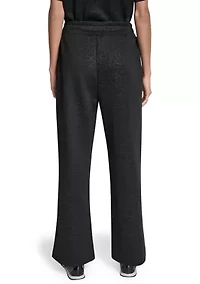 Women's Debossed Wide Leg Scuba Sweatpants