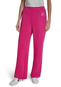 Scuba Wide Leg Pull-On Logo Pants