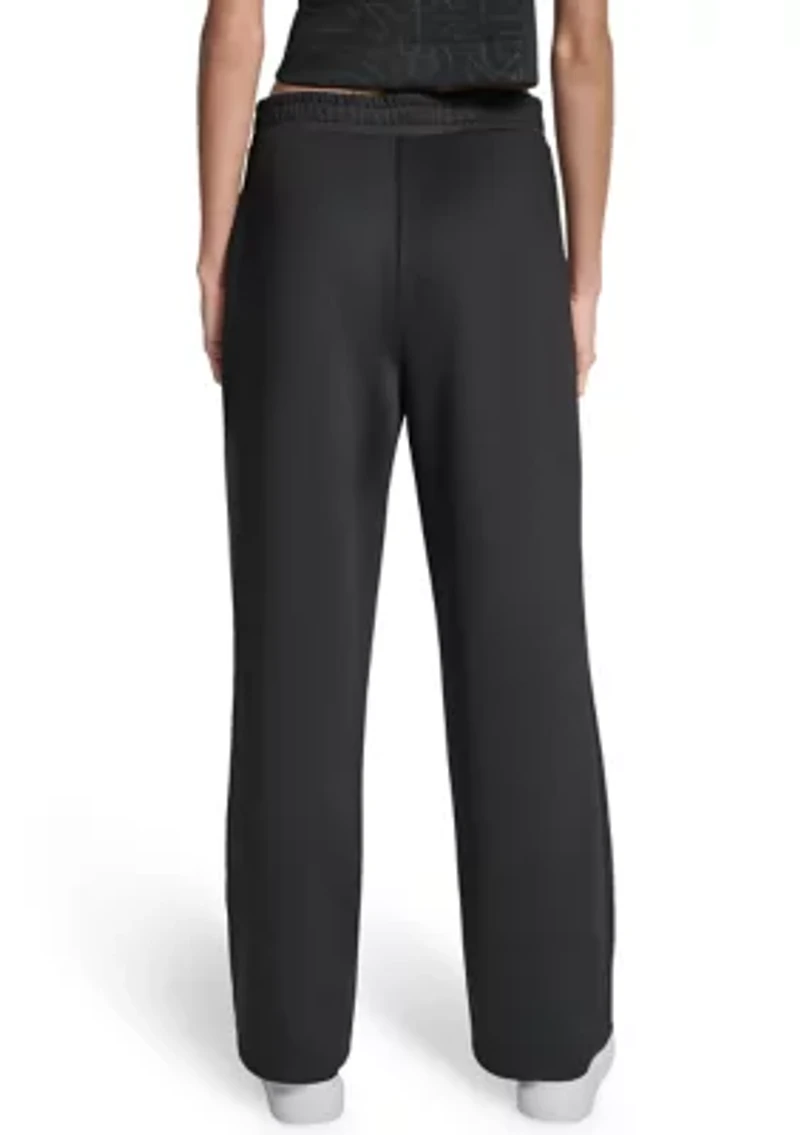 Scuba Wide Leg Pull-On Logo Pants