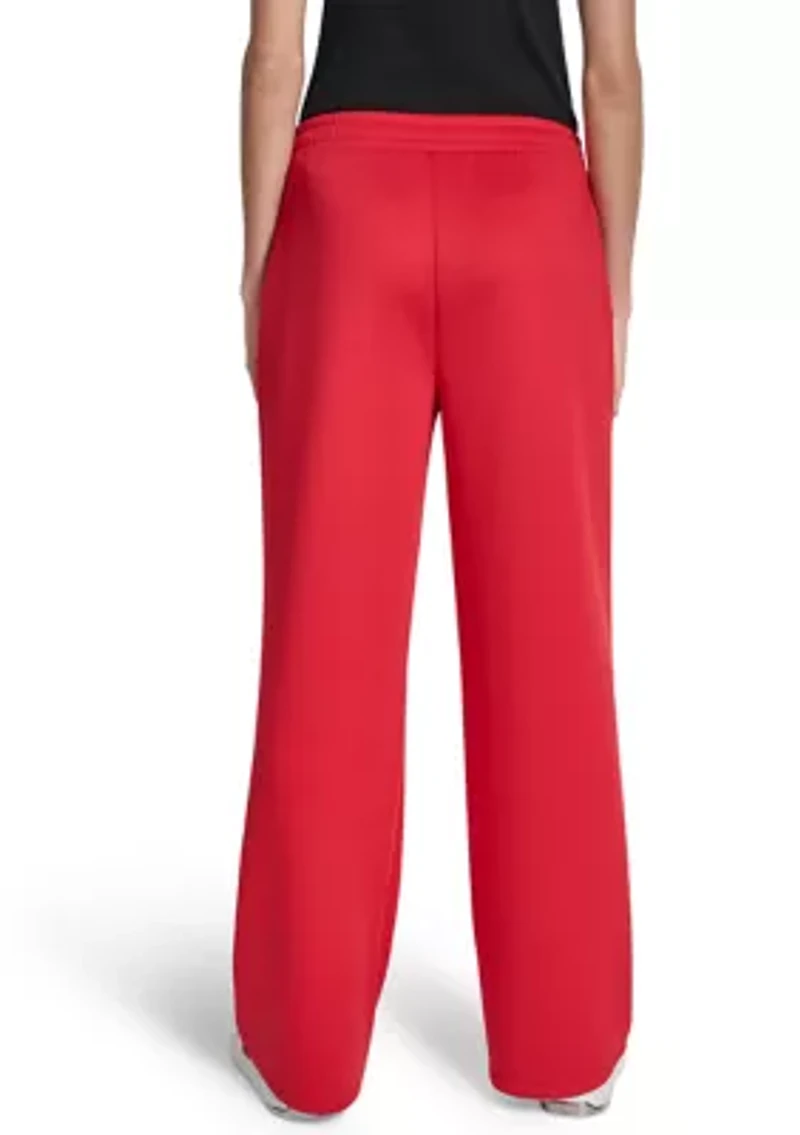 Scuba Wide Leg Pull-On Logo Pants