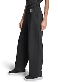 Scuba Wide Leg Pull-On Logo Pants