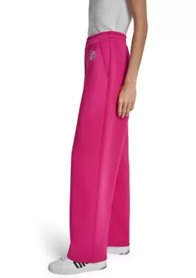 Scuba Wide Leg Pull-On Logo Pants