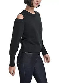 Women's Long Cold Shoulder Sweater