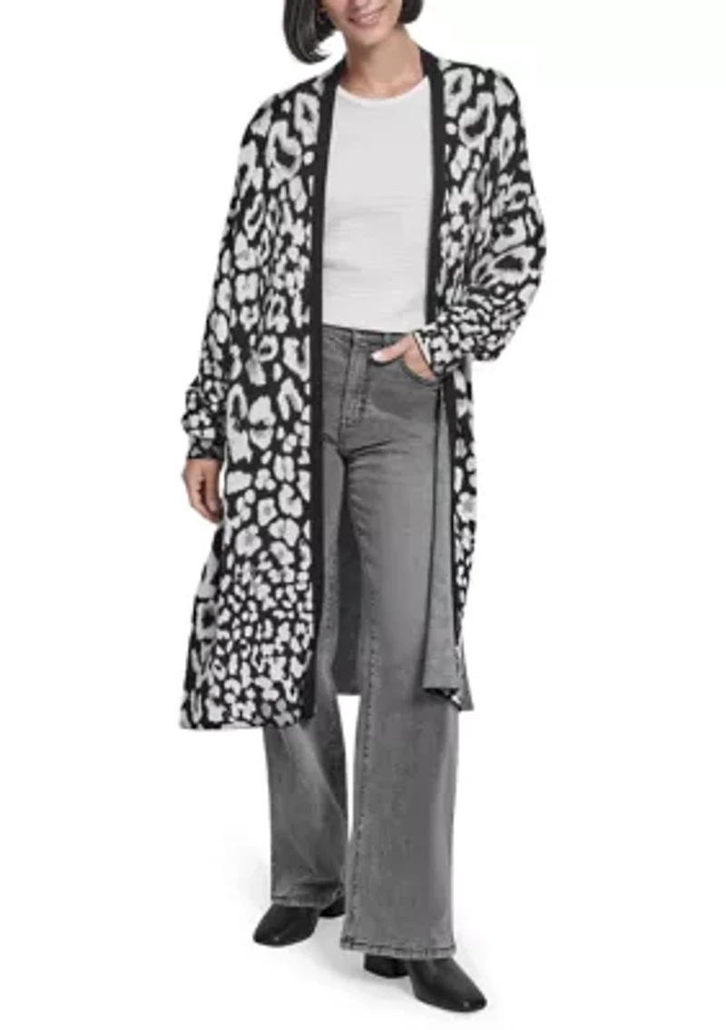 Women's Leopard Print Cardigan Sweater