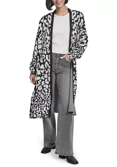 Women's Leopard Print Cardigan Sweater