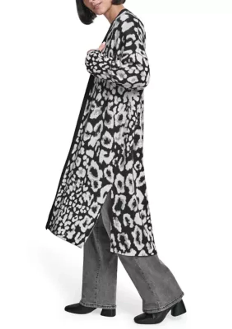 Women's Leopard Print Cardigan Sweater