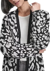 Women's Leopard Print Cardigan Sweater