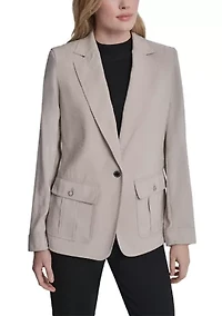 Women's Roll Sleeve Pocket Blazer