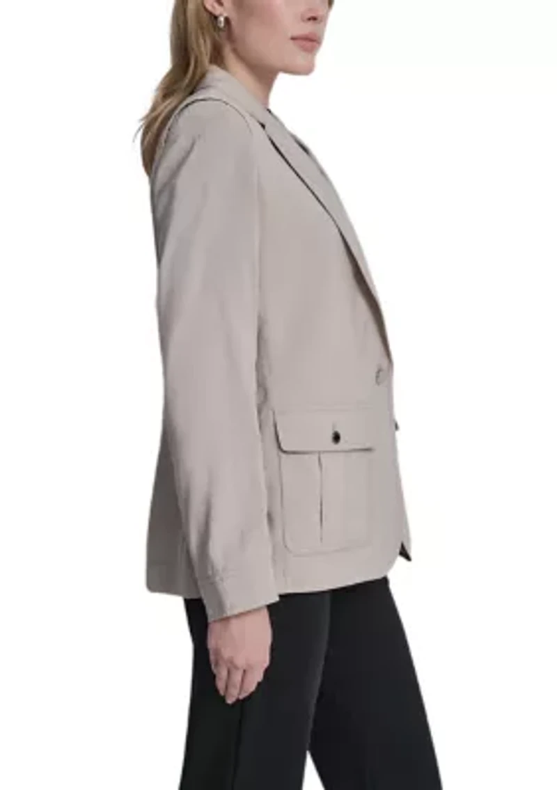 Women's Roll Sleeve Pocket Blazer