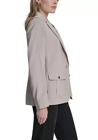 Women's Roll Sleeve Pocket Blazer