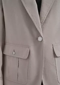 Women's Roll Sleeve Pocket Blazer