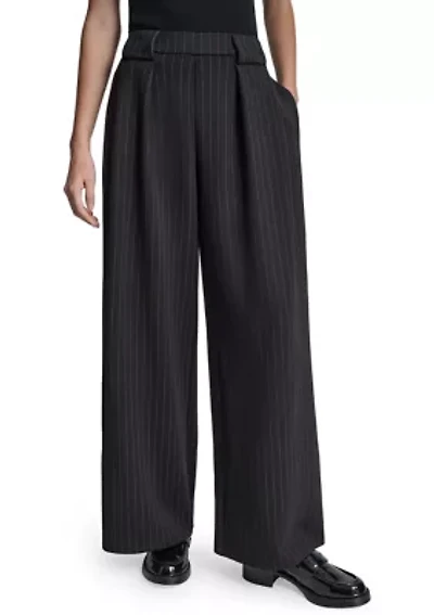 Women's Wide Leg Pinstripe Pants