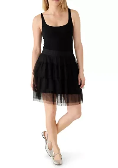 Women's Layer Tulle Shorts & Skirt Set