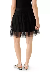 Women's Layer Tulle Shorts & Skirt Set
