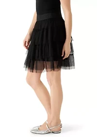 Women's Layer Tulle Shorts & Skirt Set