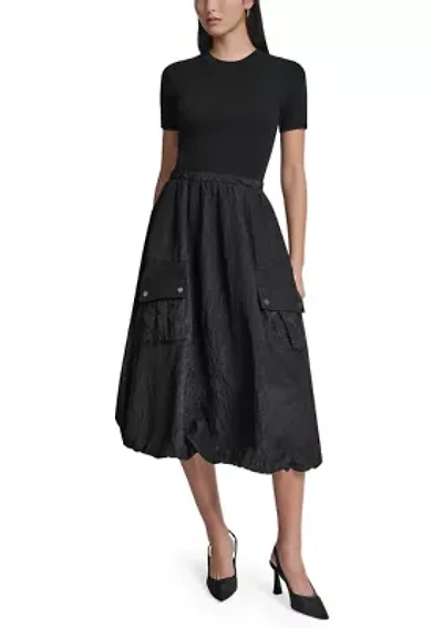 Women's Short Sleeve Cargo Sweater Dress