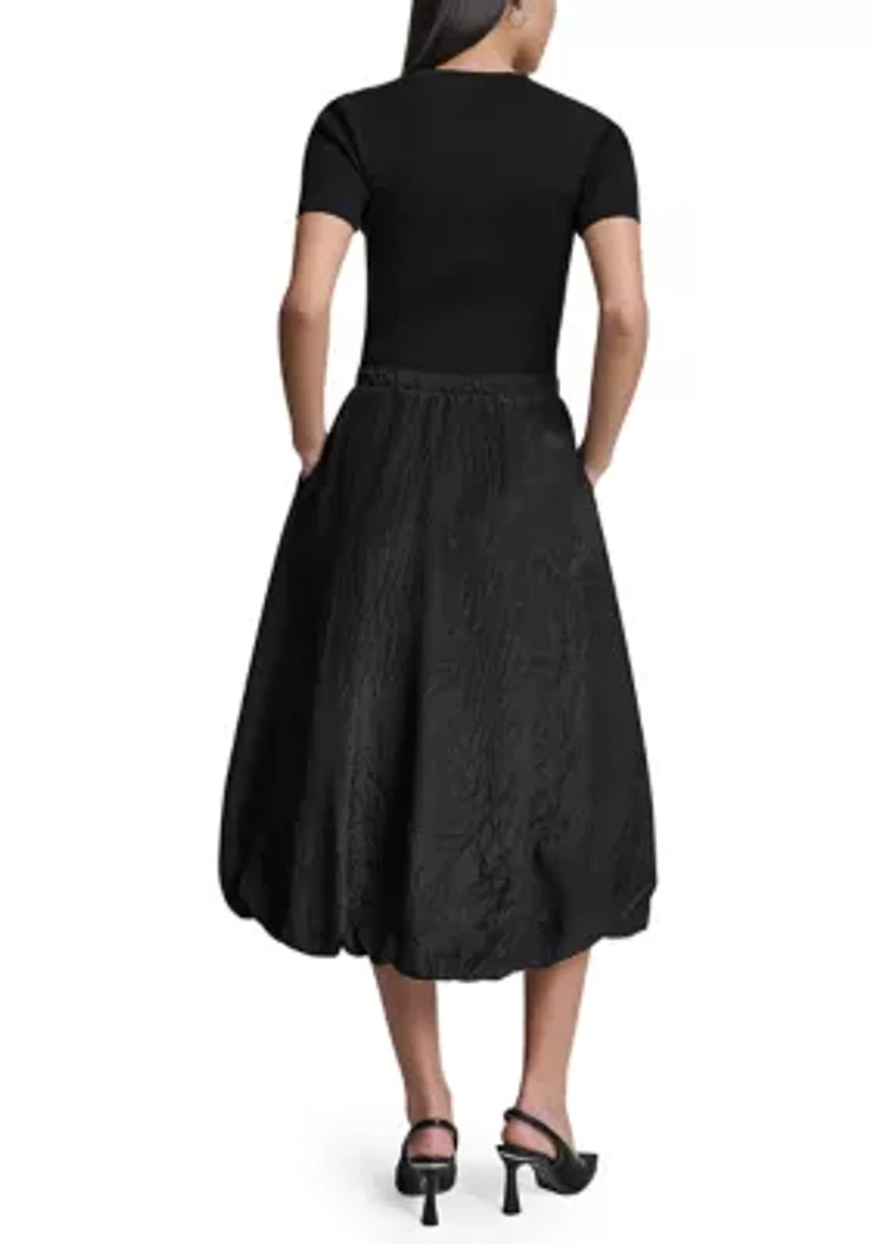 Women's Short Sleeve Cargo Sweater Dress