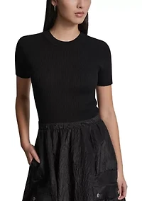 Women's Short Sleeve Cargo Sweater Dress