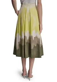 Women's Pleated Tie-Dye Skirt