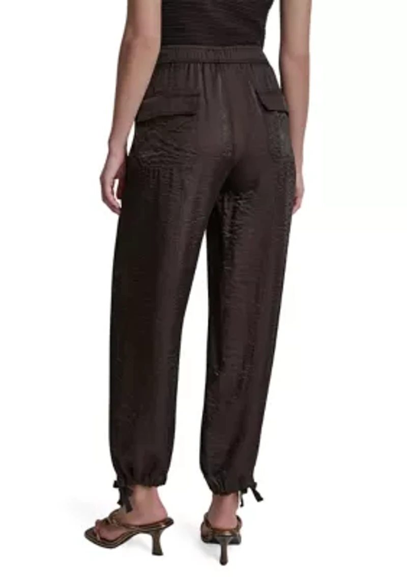 Women's Tie Ankle Cargo Pants