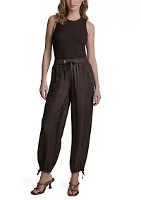 Women's Tie Ankle Cargo Pants