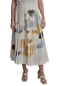Women's Sunburst Floral A-Line Skirt
