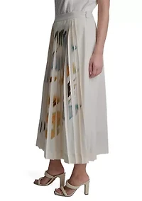 Women's Sunburst Floral A-Line Skirt