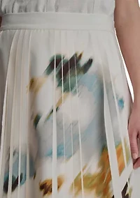 Women's Sunburst Floral A-Line Skirt