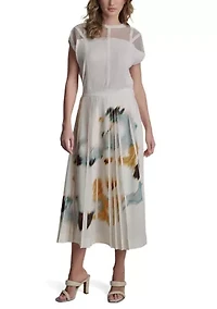 Women's Sunburst Floral A-Line Skirt