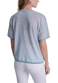 Women's Striped Drop Shoulder Sweater